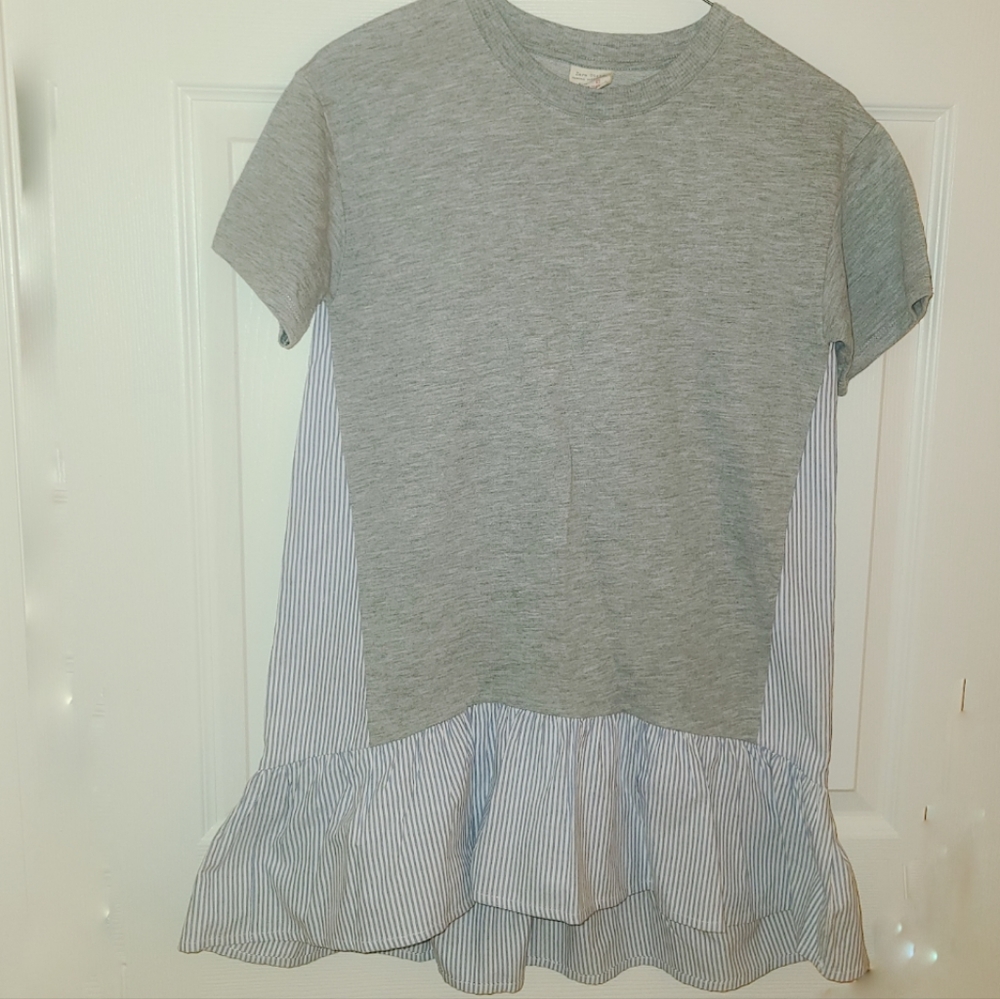 Girls Zara casual collection striped shirt dress